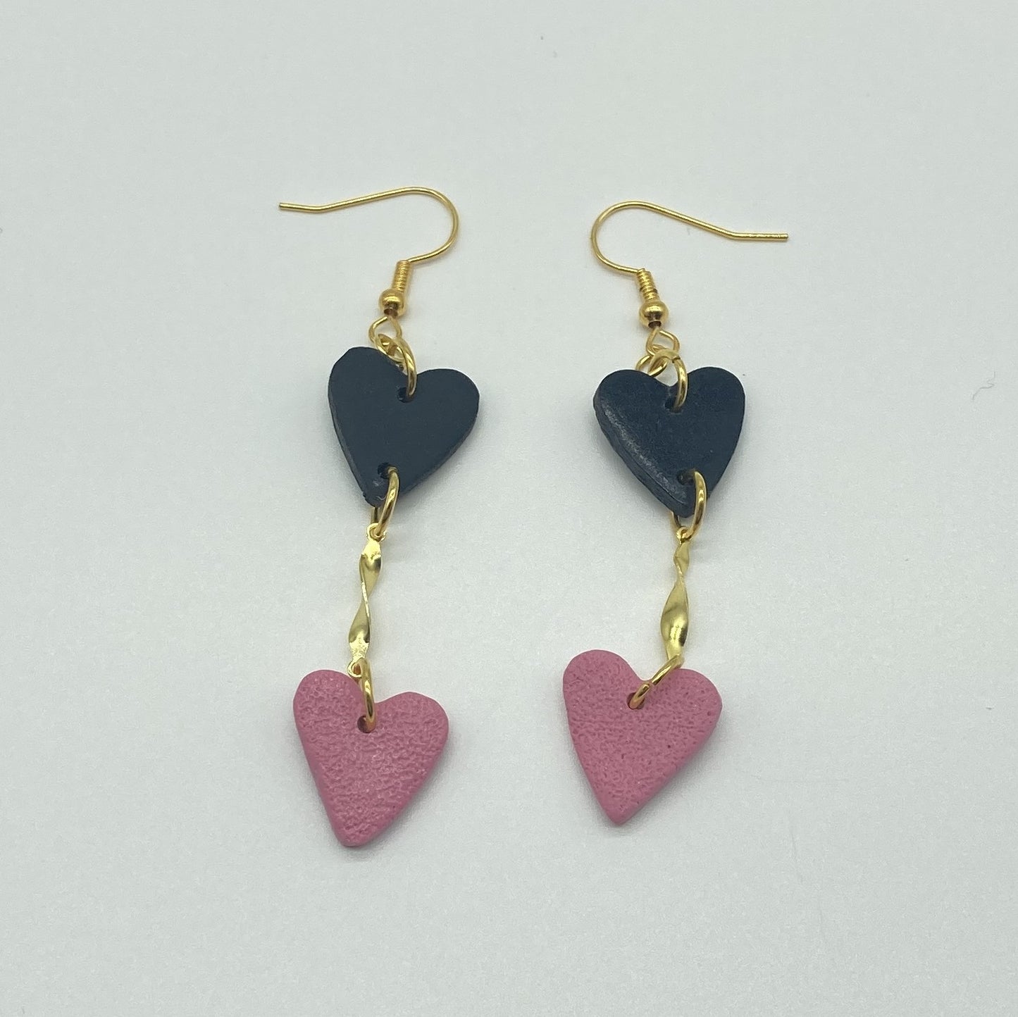 Double Heart Link Earrings