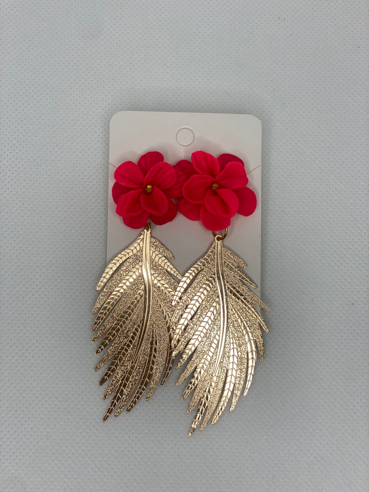 Flower with Golden Leaves earrings