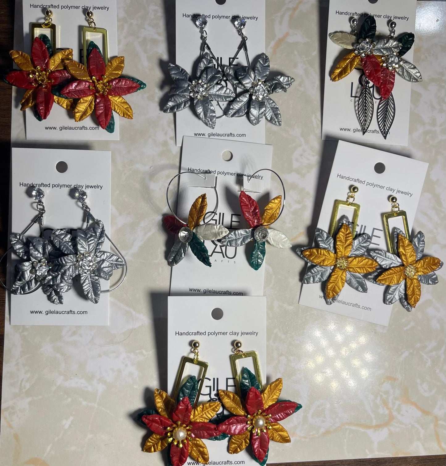 Floral Christmas 7 earrings