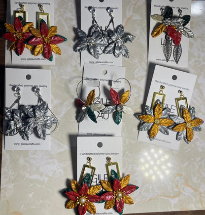 Floral Christmas 9 earrings