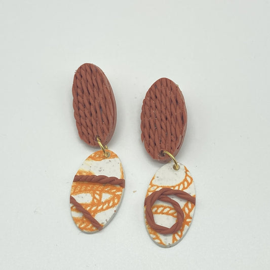 Sunlit Serenity Oval Drops Earrings