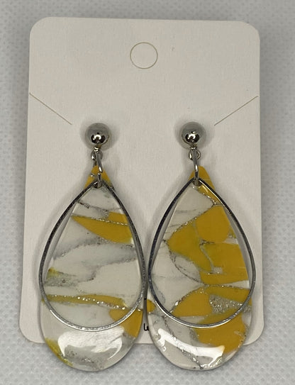 Marbled Sunburst Ovals earrings