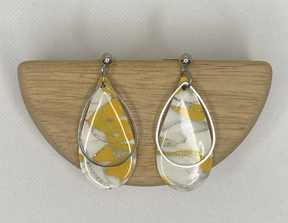 Marbled Sunburst Ovals earrings