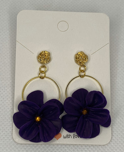 Purple Blooms earrings