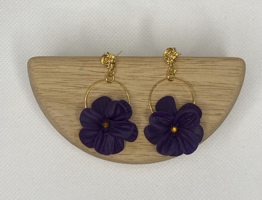 Purple Blooms earrings