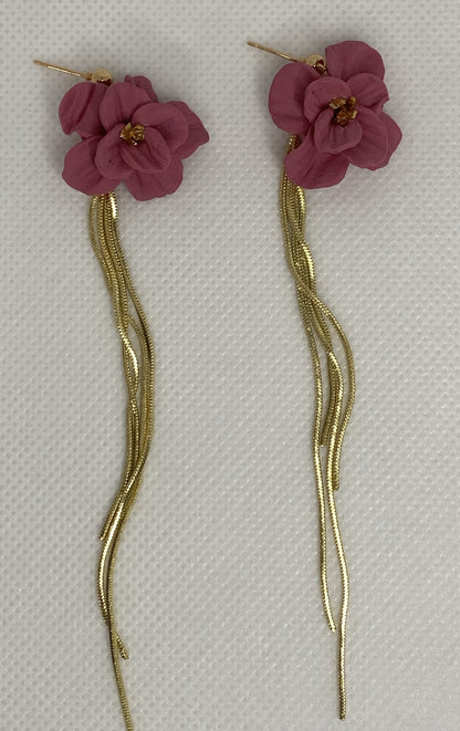 Rose Petal Cascade Earrings