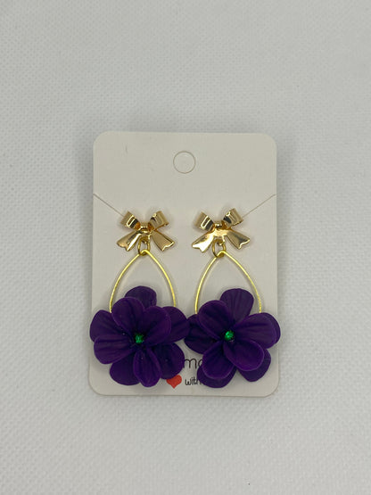 Purple Blooms earrings