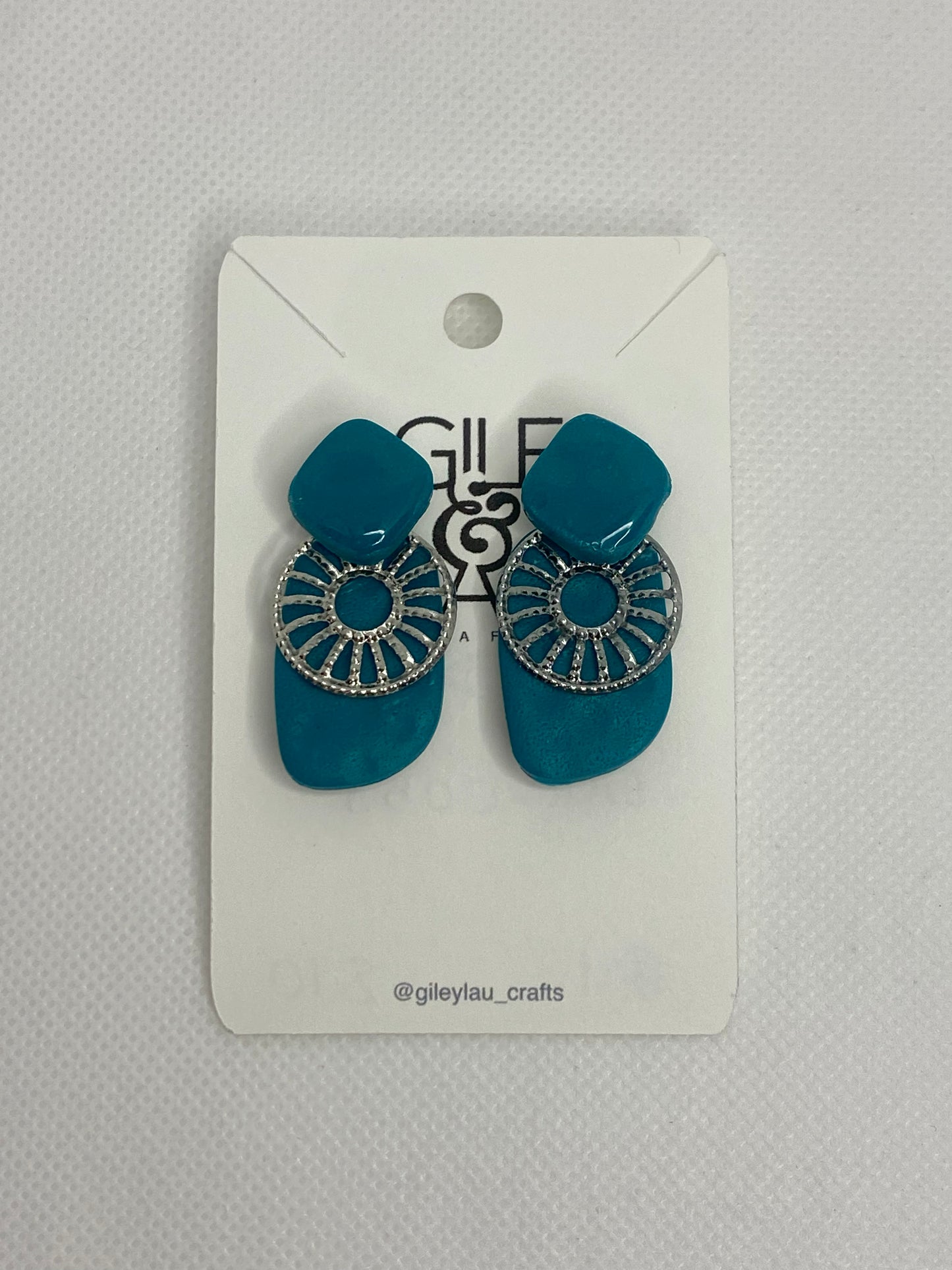 Urban Blue Rock Wheels Earrings