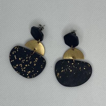 Midnight Glimmer Rock Earrings