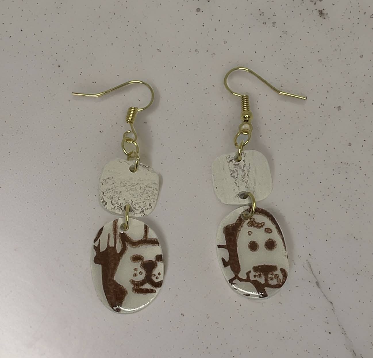 Pet Oval Earrings