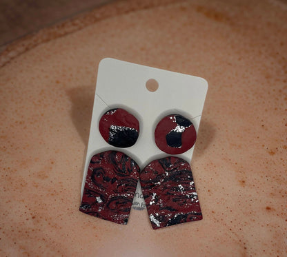 Cave Arch Marbled Earrings