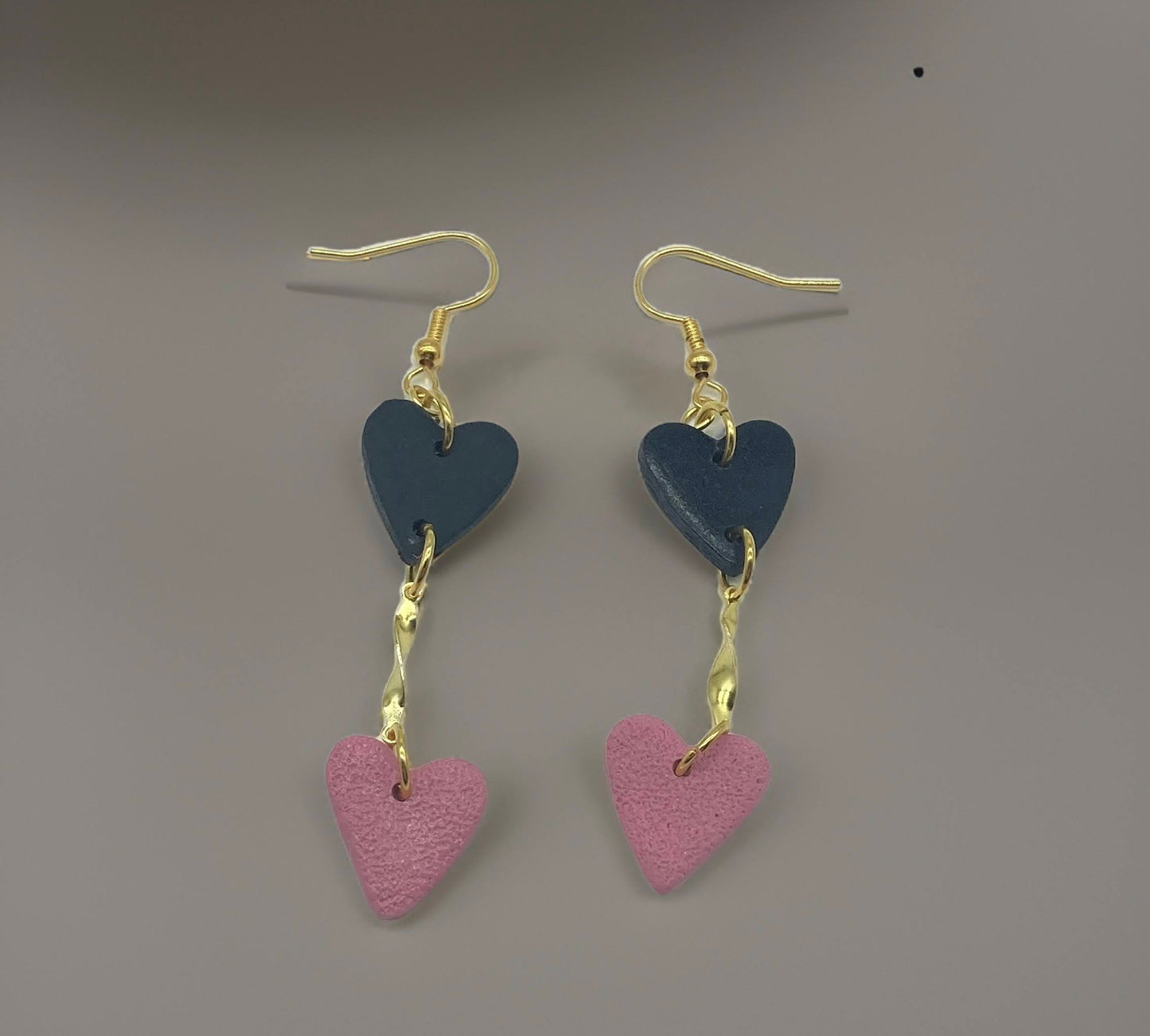 Double Heart Link Earrings