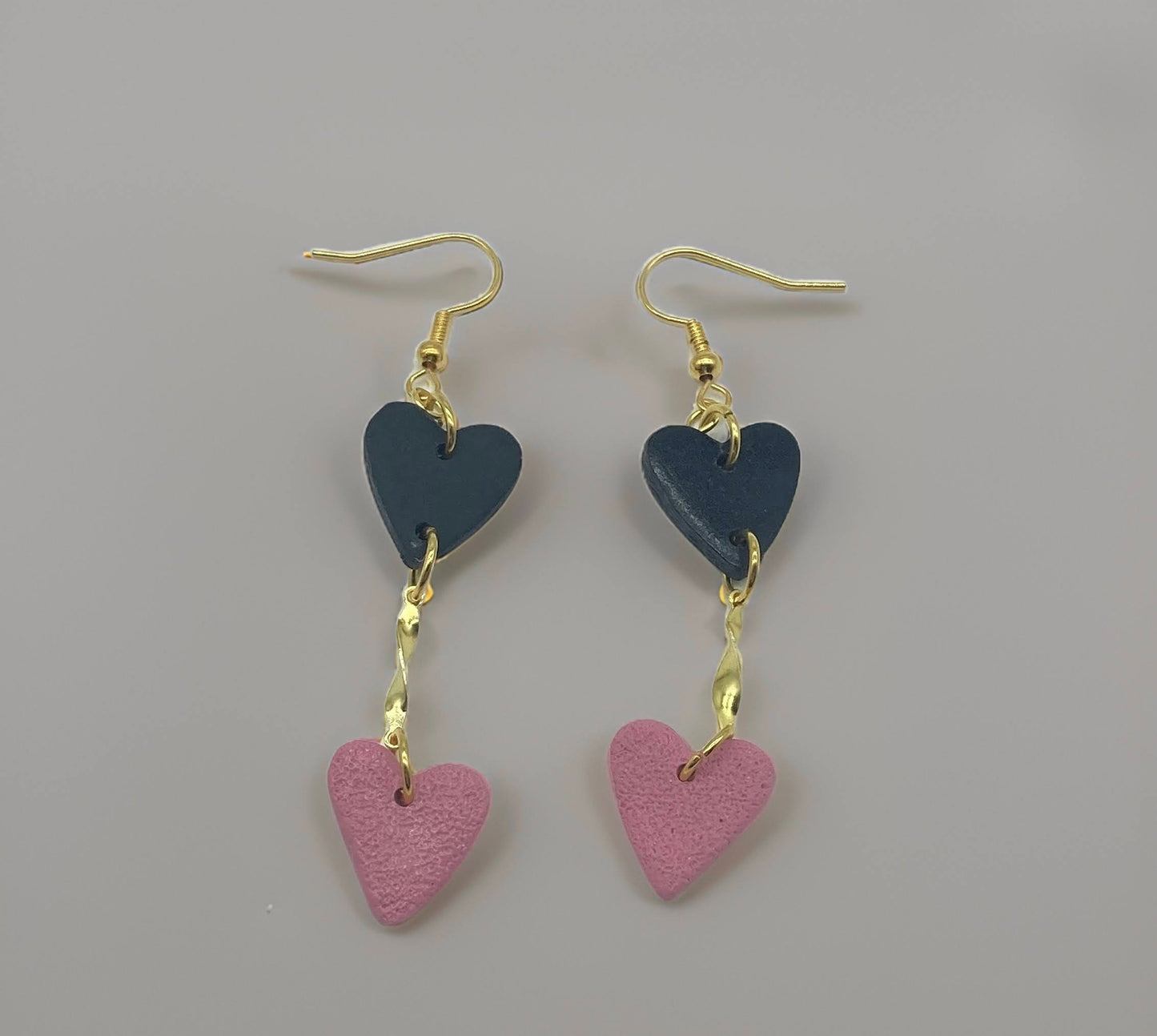 Double Heart Link Earrings