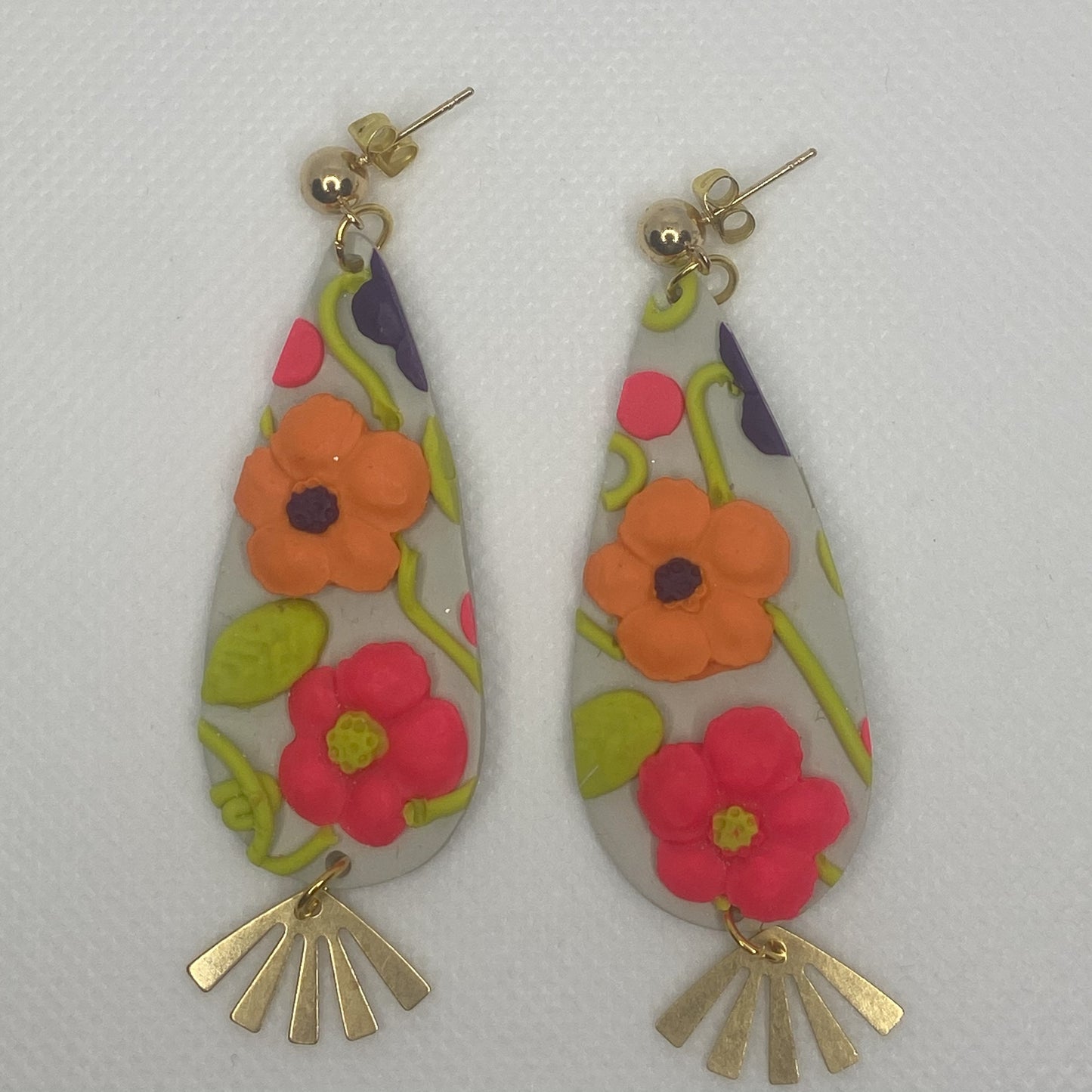 Sunset Bloom Drops  Earrings