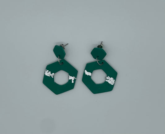 Lagoon Hexagon Drops Earrings