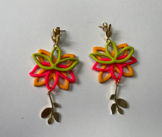 Floral Fusion Leaf Drops Earrings