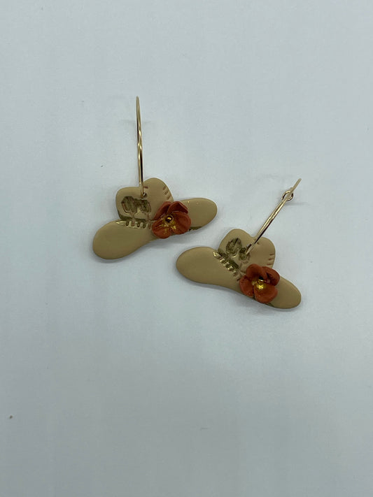 Western Blossom Hat Earrings