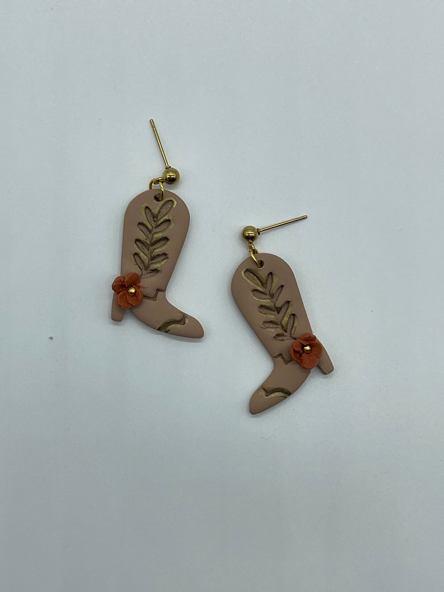 Western Blossom Boots Earrings