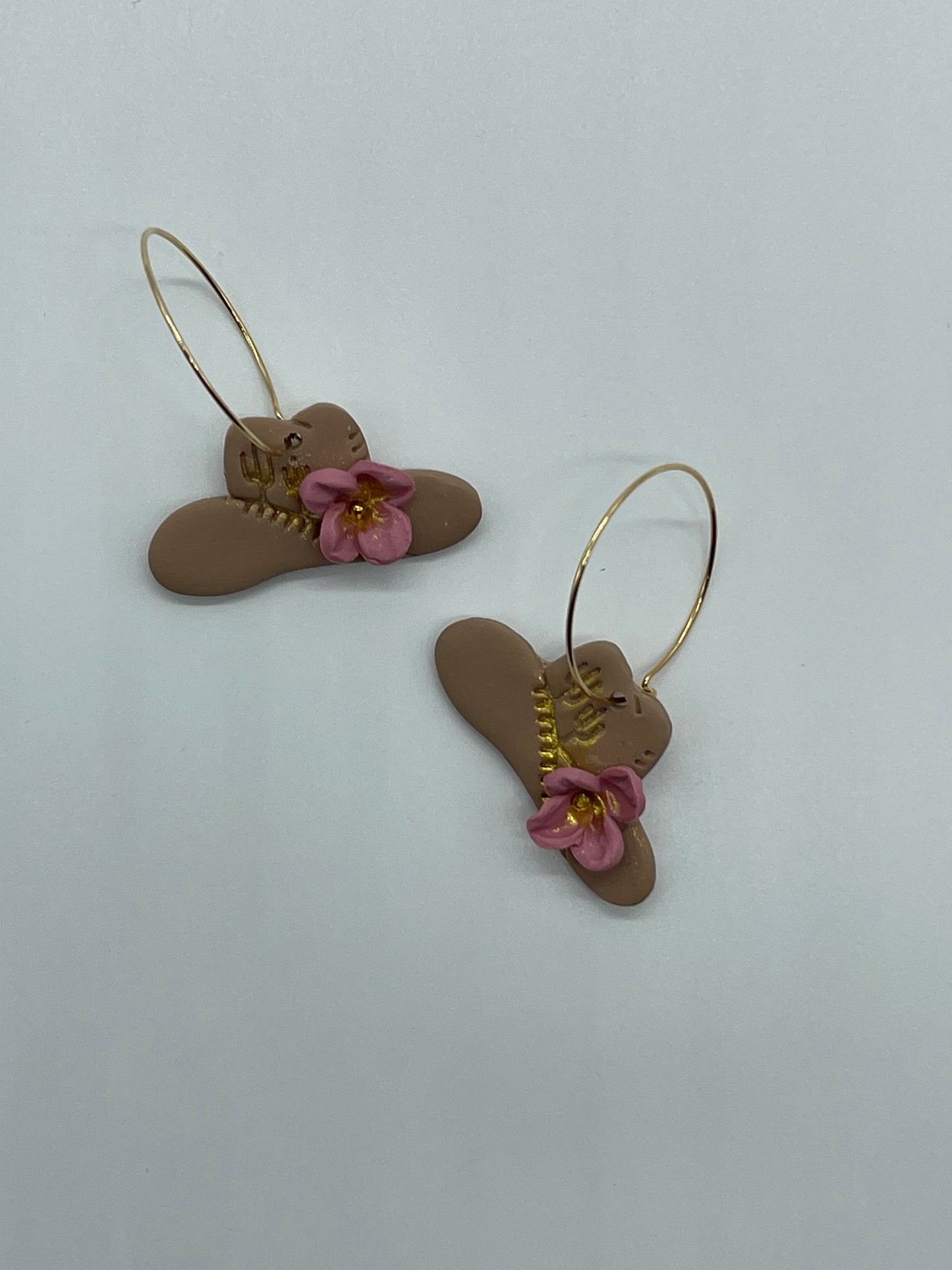 Western Blossom Hat Earrings