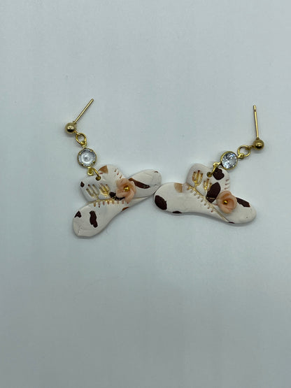 Western Blossom Hat Earrings