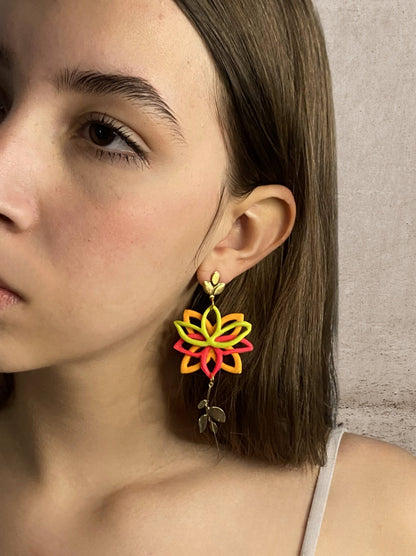 Floral Fusion Leaf Drops Earrings