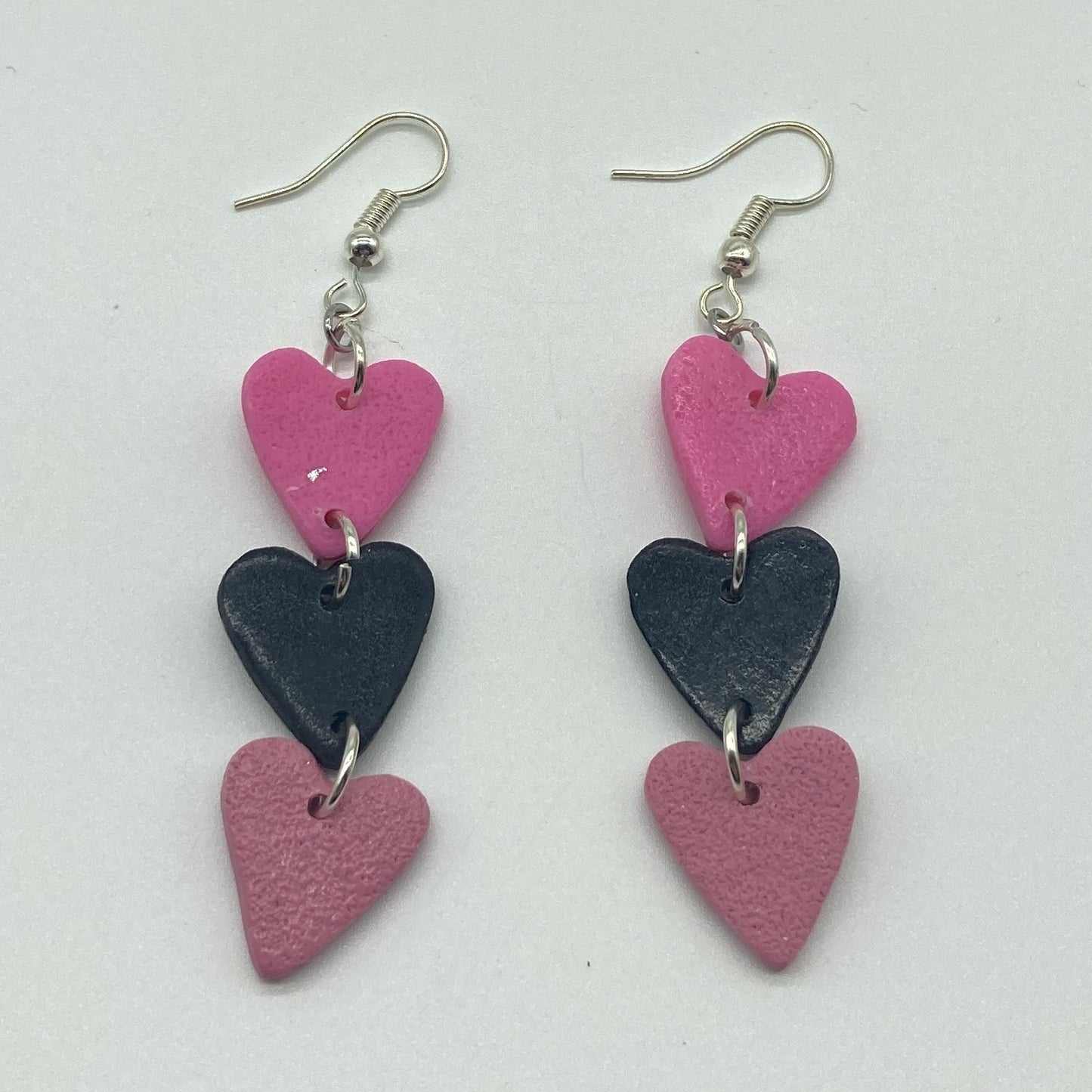 Triple Heart Link Earrings